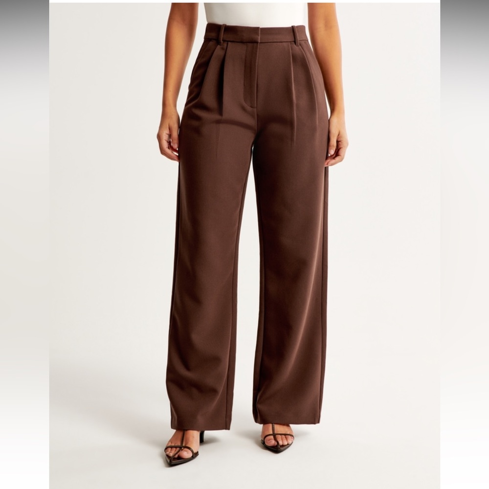 Abercrombie & Fitch Curve Love Sloan Tailored Pant Size 28/6 Dark Brown